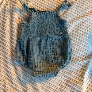 Grayson mini sage green baby romper